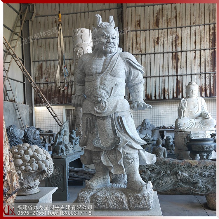 石雕哼哈二將加工