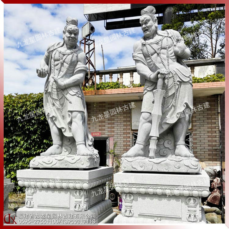 石雕哼哈二將圖片